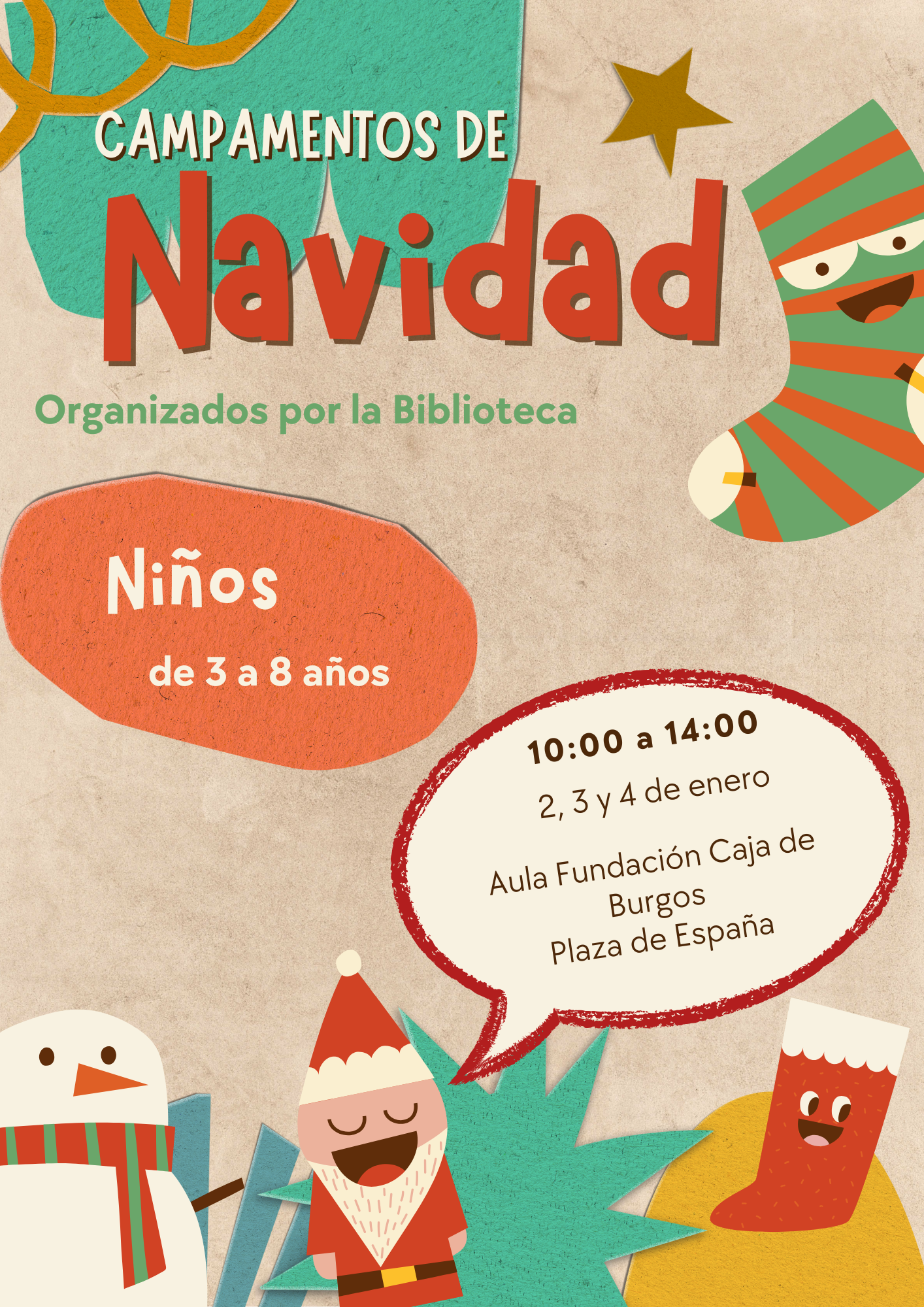 Campamentos de Navidad organizados por la Biblioteca