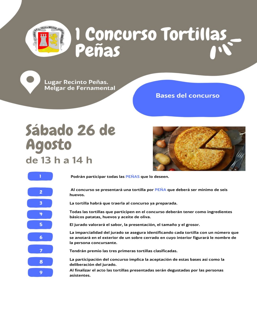 1º Concurso de Tortillas Peñas 2023